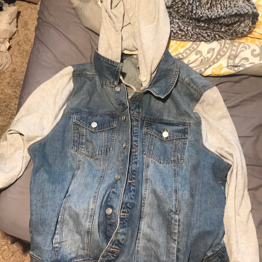 Button up Jean jacket/hoodie